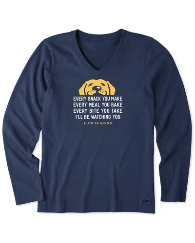 Life Is Good ® Crusher V-neck T-shirt In Blue