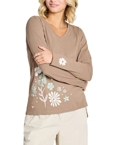 Life Is Good ® Crusher V-neck T-shirt In Brown
