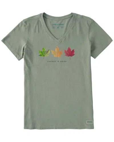 Life Is Good ® Crusher V-neck T-shirt In Green
