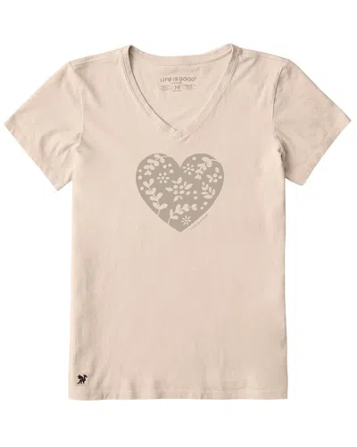 Life Is Good Crusher V-neck T-shirt In Neutral
