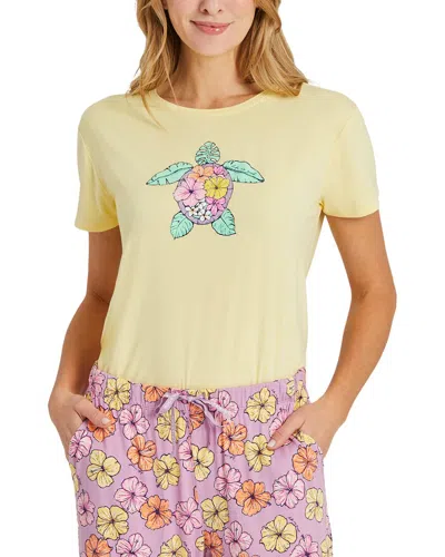 Life Is Good Lightweight Sleep T-shirt In Yellow