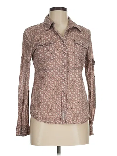Pre-owned Life Is Good Long Sleeve Button Down Shirt In Brown