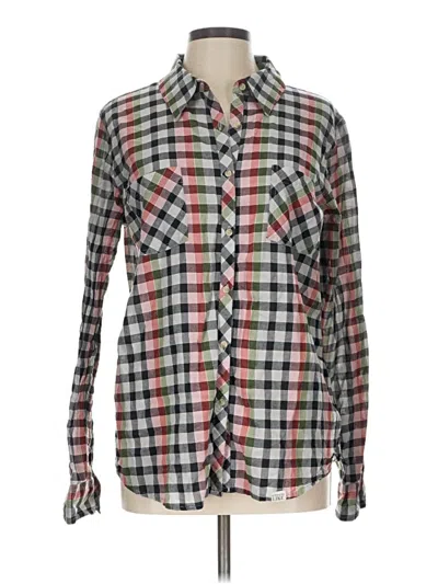 Pre-owned Life Is Good Long Sleeve Button Down Shirt In Gray