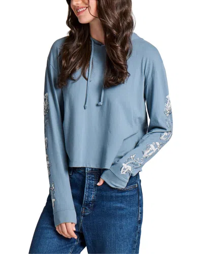 Life Is Good ® Long Sleeve Crusher Boxy Henley In Blue