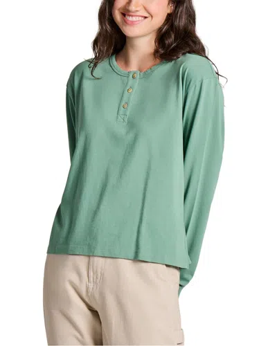 Life Is Good ® Long Sleeve Crusher Boxy Henley In Green