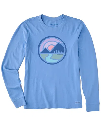 Life Is Good Long Sleeve Crusher T-shirt In Blue