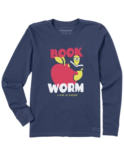 Life Is Good ® Long Sleeve Crusher T-shirt In Blue