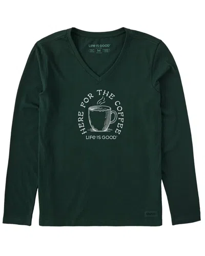 Life Is Good ® Long Sleeve Crusher T-shirt In Green