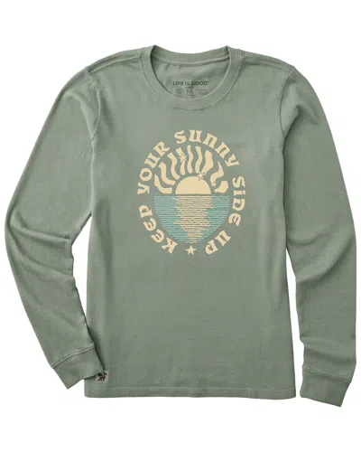 Life Is Good ® Long Sleeve Crusher T-shirt In Green