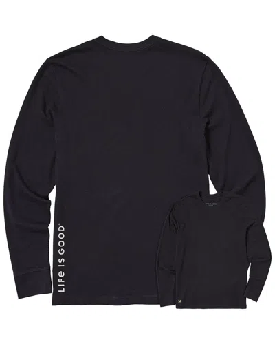Life Is Good Long Sleeve Crusher T-shirt In Black