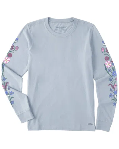 Life Is Good ® Long Sleeve Crusher T-shirt In Blue