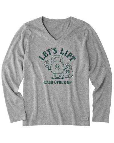 Life Is Good ® Long Sleeve Crusher T-shirt In Gray