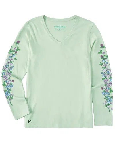 Life Is Good ® Long Sleeve Crusher T-shirt In Green