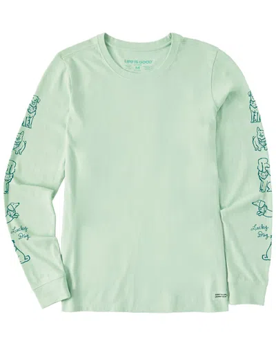 Life Is Good ® Long Sleeve Crusher T-shirt In Green