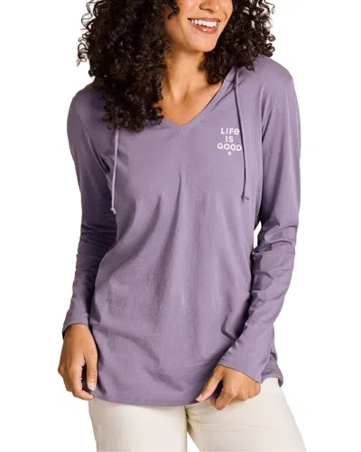 Life Is Good ® Long Sleeve Hooded Crusher Lite Shirt In Purple