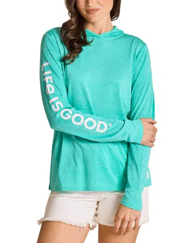 Life Is Good ® Long Sleeve Hooded Sun Crusher Shirt In Green