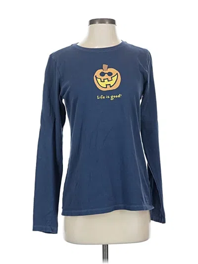 Pre-owned Life Is Good Long Sleeve T-shirt In Blue