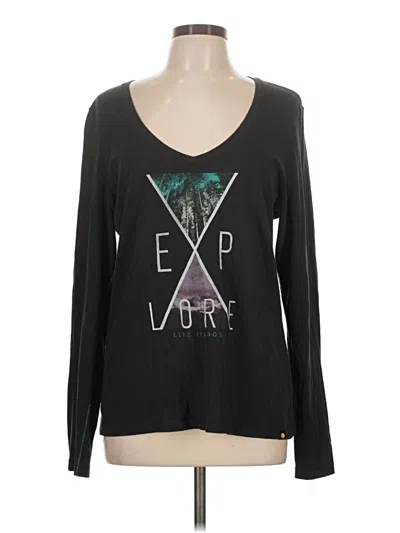 Pre-owned Life Is Good Long Sleeve T-shirt In Black