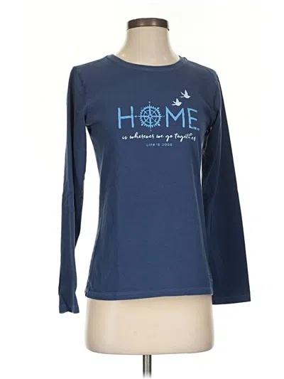 Pre-owned Life Is Good Long Sleeve T-shirt In Blue