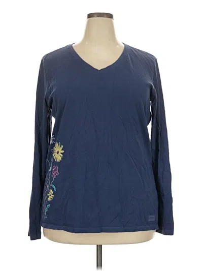 Pre-owned Life Is Good Long Sleeve T-shirt In Blue