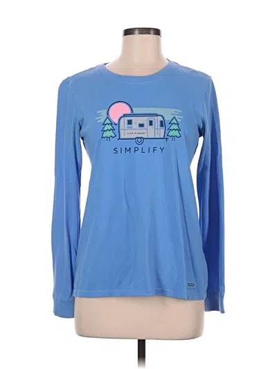 Pre-owned Life Is Good Long Sleeve T-shirt In Blue