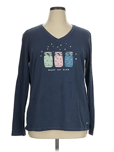 Pre-owned Life Is Good Long Sleeve T-shirt In Blue
