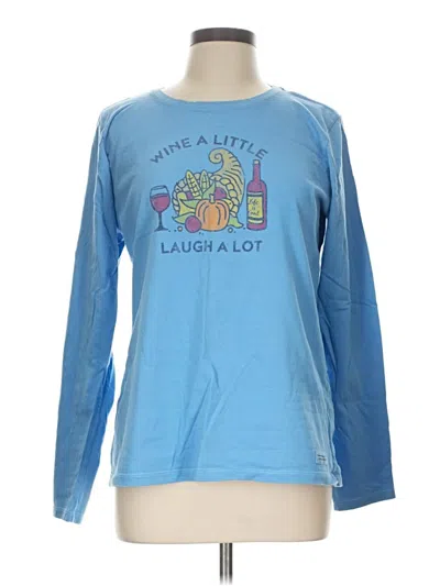 Pre-owned Life Is Good Long Sleeve T-shirt In Blue