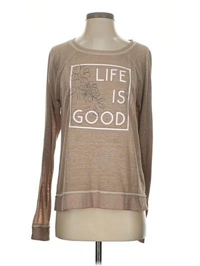 Pre-owned Life Is Good Long Sleeve T-shirt In Brown