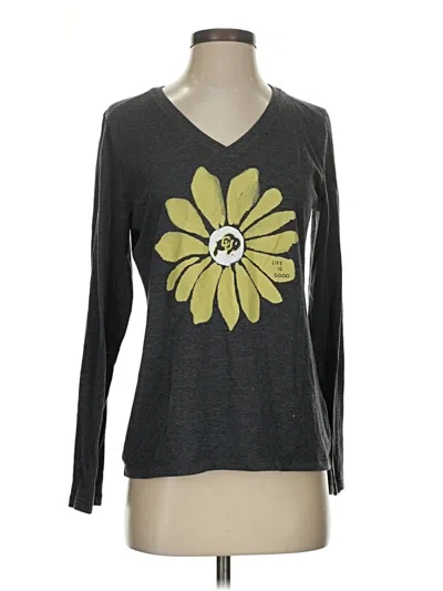 Pre-owned Life Is Good Long Sleeve T-shirt In Gray