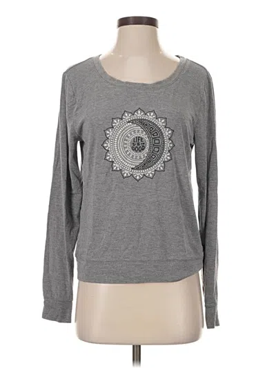 Pre-owned Life Is Good Long Sleeve T-shirt In Gray