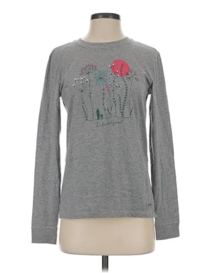 Pre-owned Life Is Good Long Sleeve T-shirt In Gray