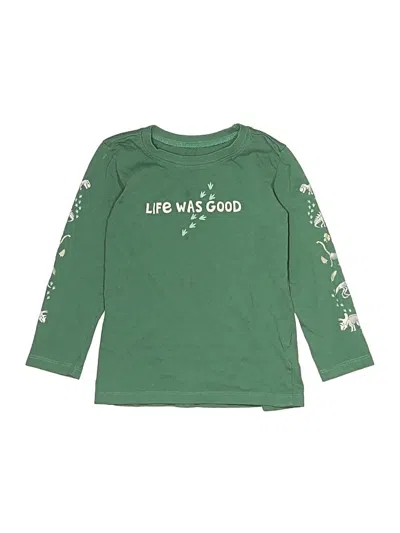 Pre-owned Life Is Good Kids' Long Sleeve T-shirt In Green