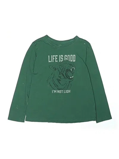 Pre-owned Life Is Good Kids' Long Sleeve T-shirt In Green