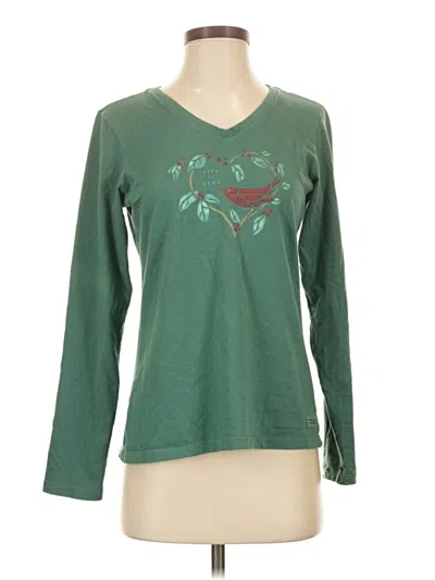 Pre-owned Life Is Good Long Sleeve T-shirt In Green