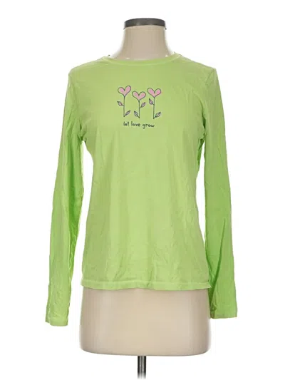 Pre-owned Life Is Good Long Sleeve T-shirt In Green
