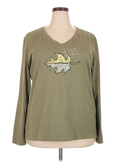 Pre-owned Life Is Good Long Sleeve T-shirt In Green