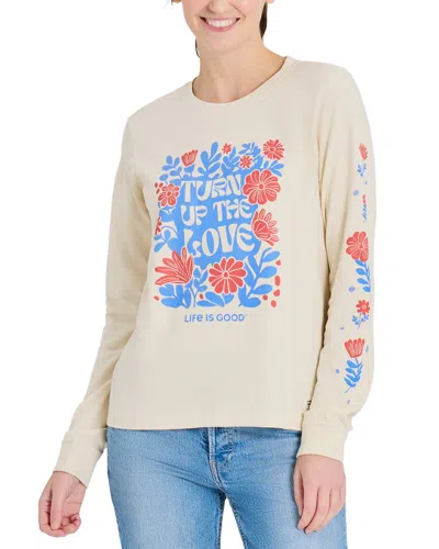 Life Is Good Long Sleeve T-shirt In Neutral