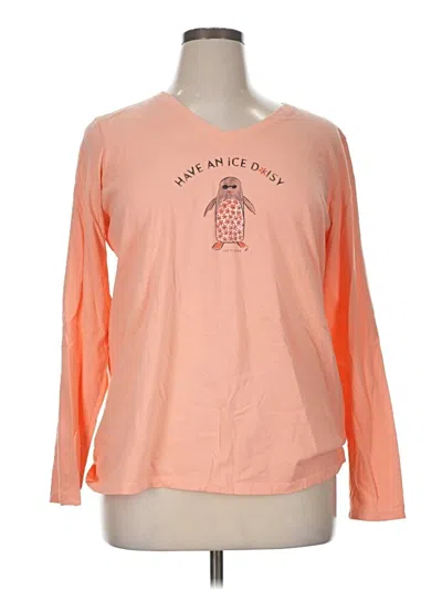 Pre-owned Life Is Good Long Sleeve T-shirt In Orange