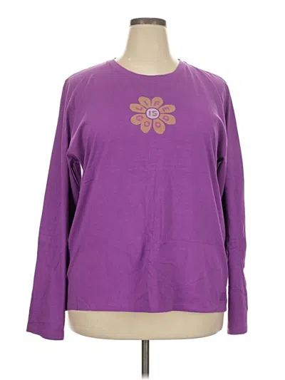 Pre-owned Life Is Good Long Sleeve T-shirt In Purple