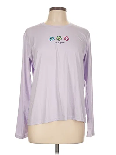 Pre-owned Life Is Good Long Sleeve T-shirt In Purple