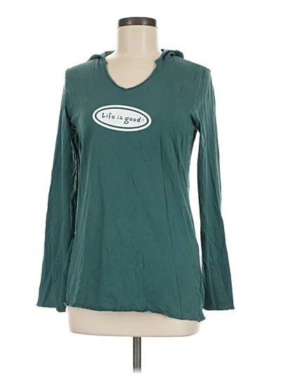 Pre-owned Life Is Good Long Sleeve T-shirt In Teal