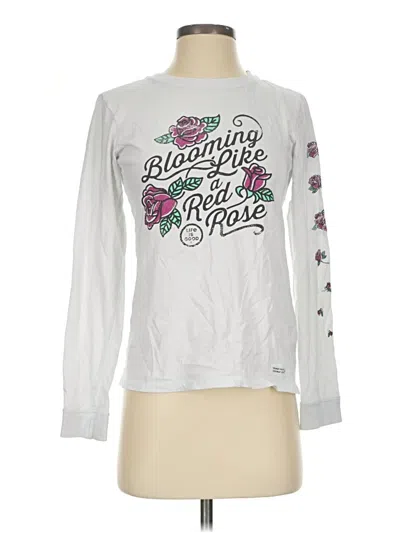 Pre-owned Life Is Good Long Sleeve T-shirt In White