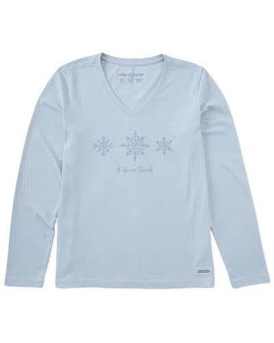 Life Is Good ® Long Sleeve V-neck T-shirt In Blue