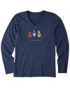 Life Is Good ® Long Sleeve V-neck T-shirt In Blue