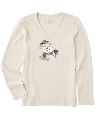 Life Is Good ® Long Sleeve V-neck T-shirt In Neutral