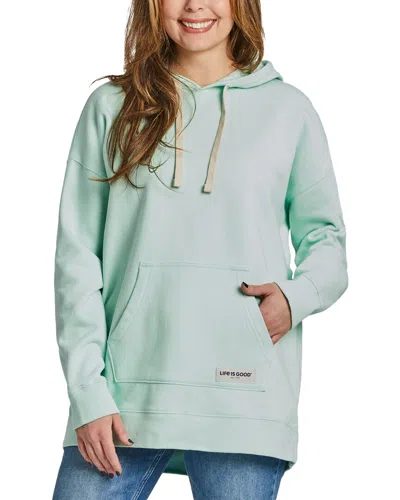 Life Is Good ® Oversized Simply True Fleece Hoodie In Blue