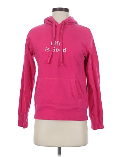 Pre-owned Life Is Good Pullover Hoodie In Pink
