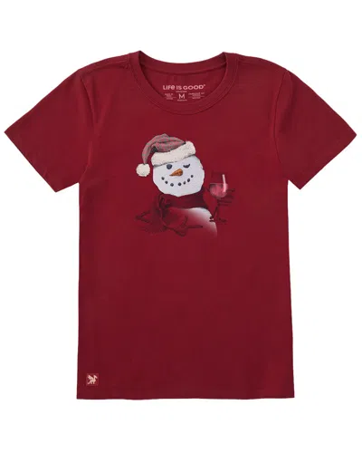 Life Is Good ® Relaxed Crusher T-shirt In Burgundy