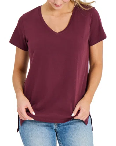 Life Is Good ® Ribbed T-shirt In Burgundy