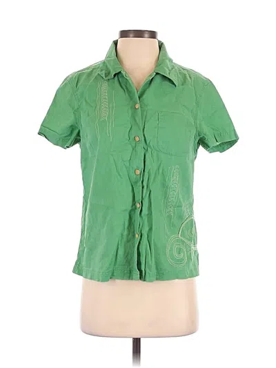 Pre-owned Life Is Good Short Sleeve Polo Shirt In Green